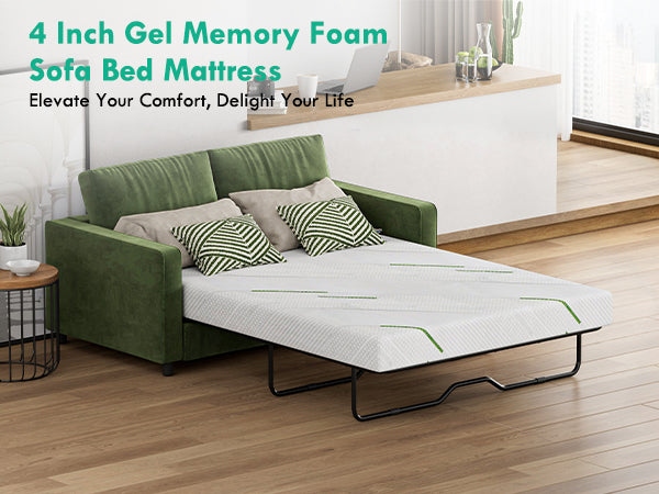 [variant:W3686P477347] Queen Memory Foam Sofa Bed Mattress – 3-Inch, White image 18