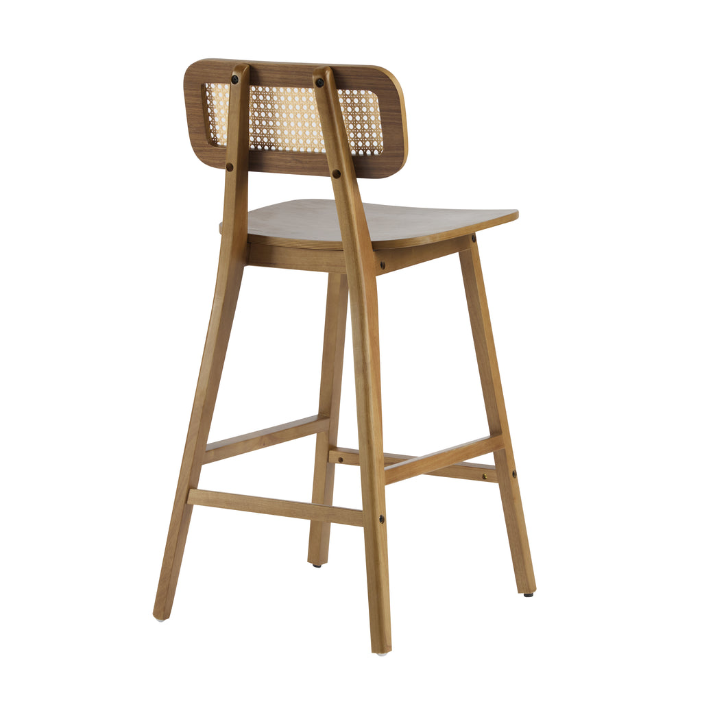Walnut Rattan Counter Stools – Set of 2 or 4 — [variant:N897P439500W] Walnut image 9