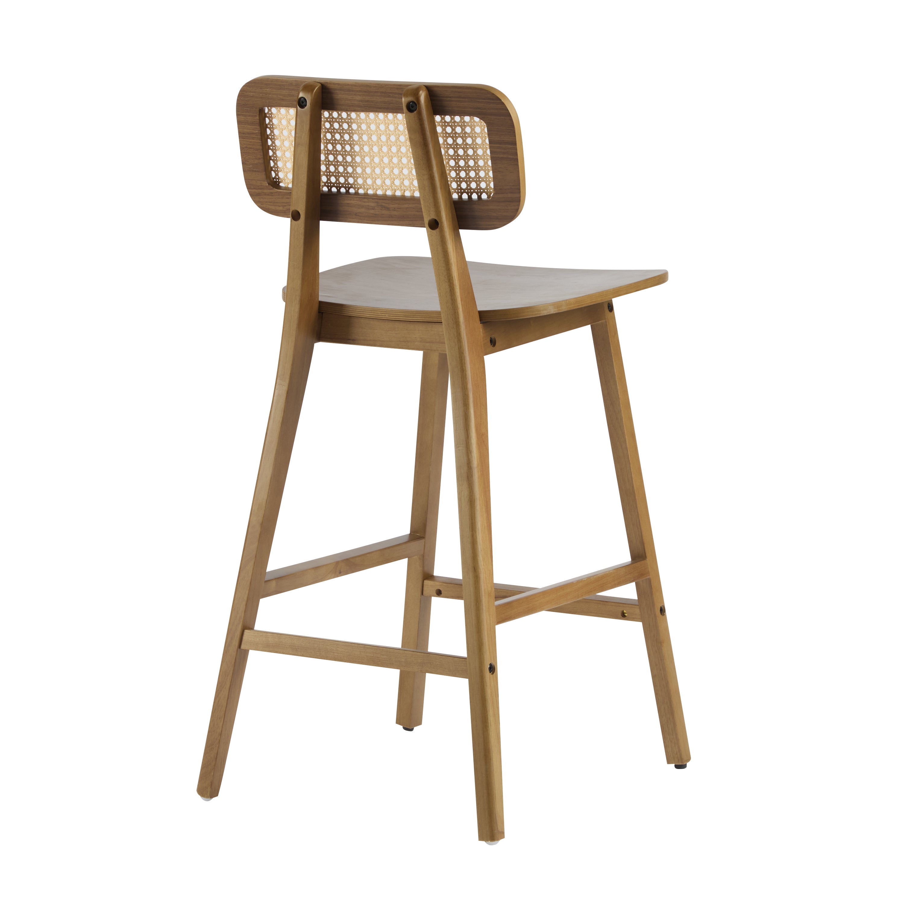 Walnut Rattan Counter Stools – Set of 2 or 4 — [variant:N897P439500W] Walnut image 9