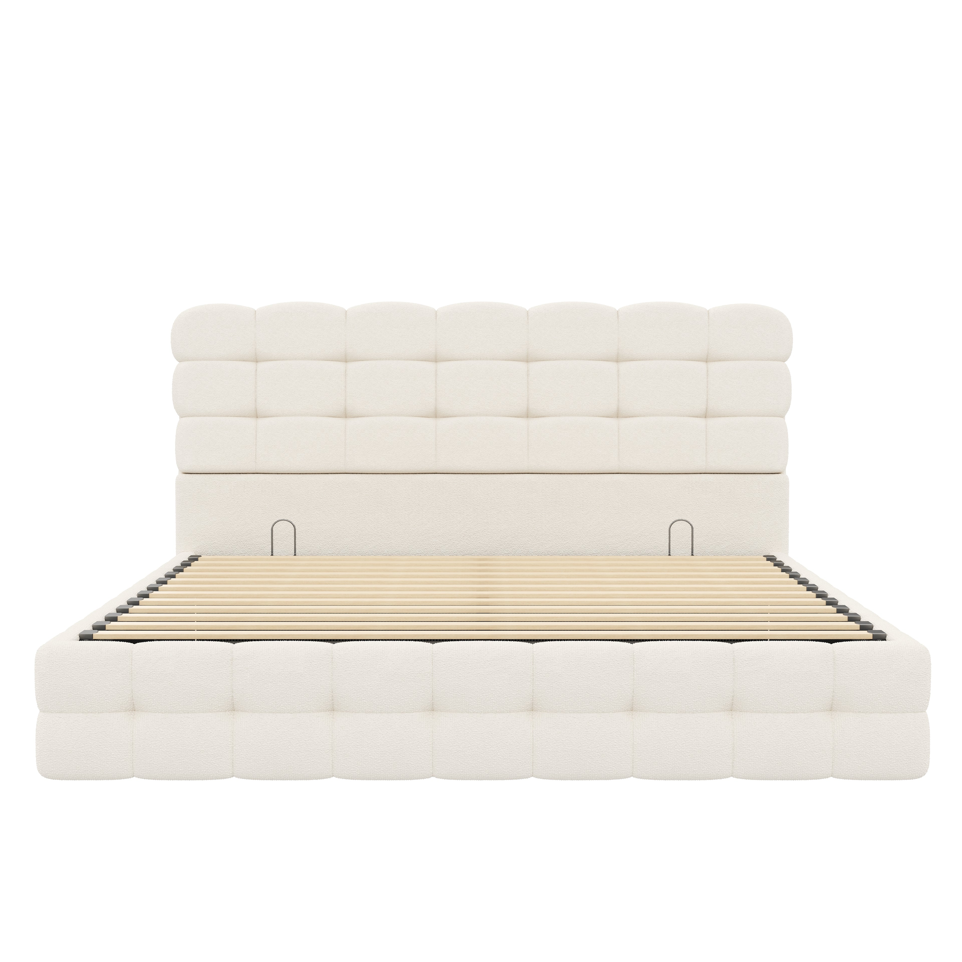 [variant:HS451572AAK] Queen Hydraulic Lift Storage Bed – Cream White image 17