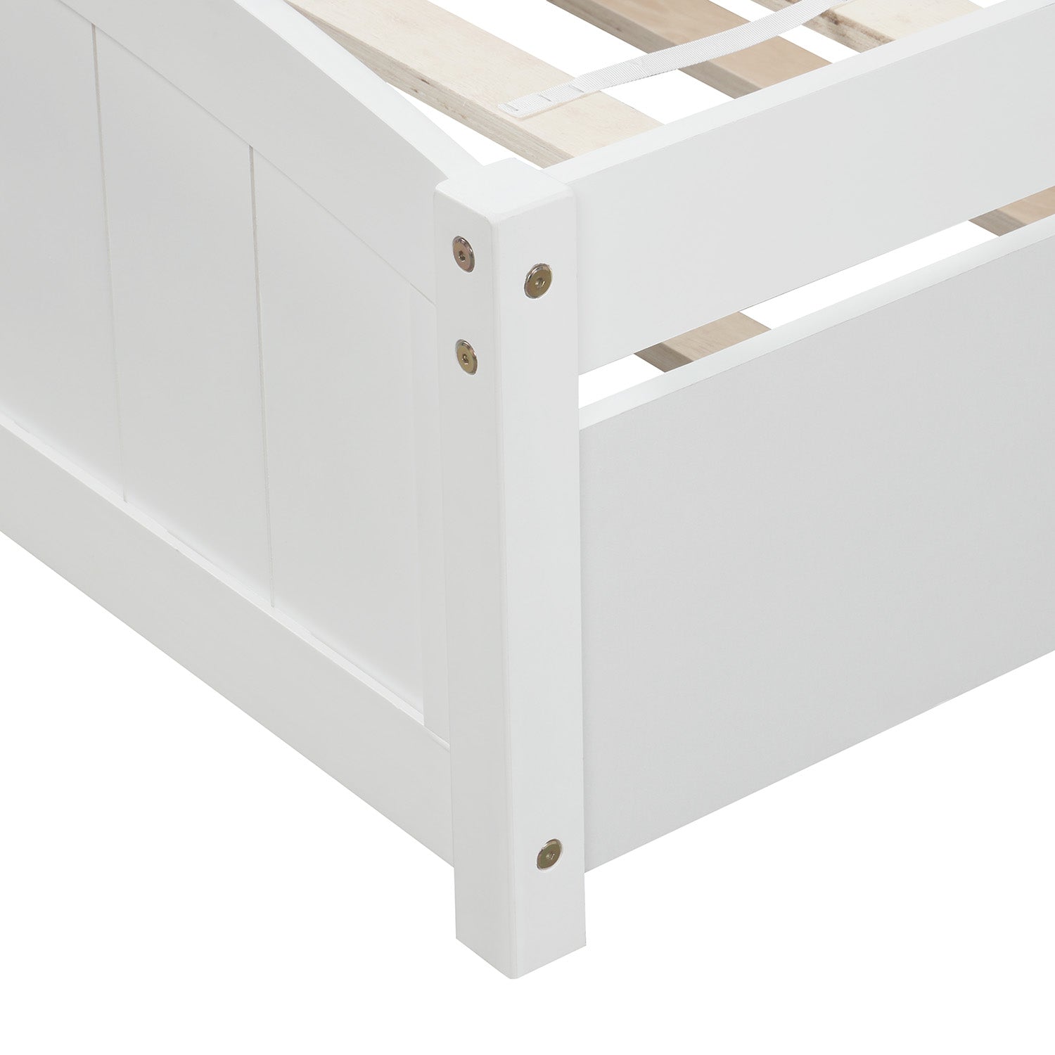 [variant:N850P475821K] Twin Platform Bed with Twin Trundle – White image 7