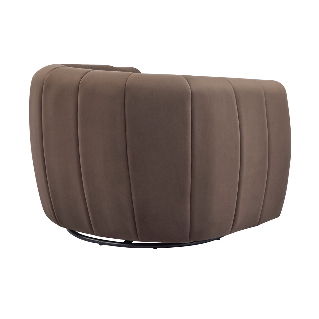 [variant:N898P443732D] Velvet Swivel Armchair image 5