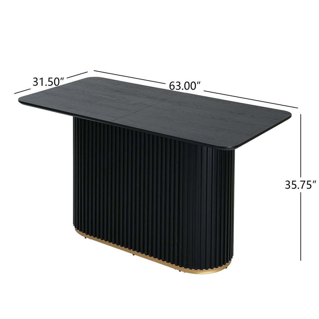 [variant:N872P426826H_N872P426828H] Black Counter-Height Dining Table – 63-Inch image 3