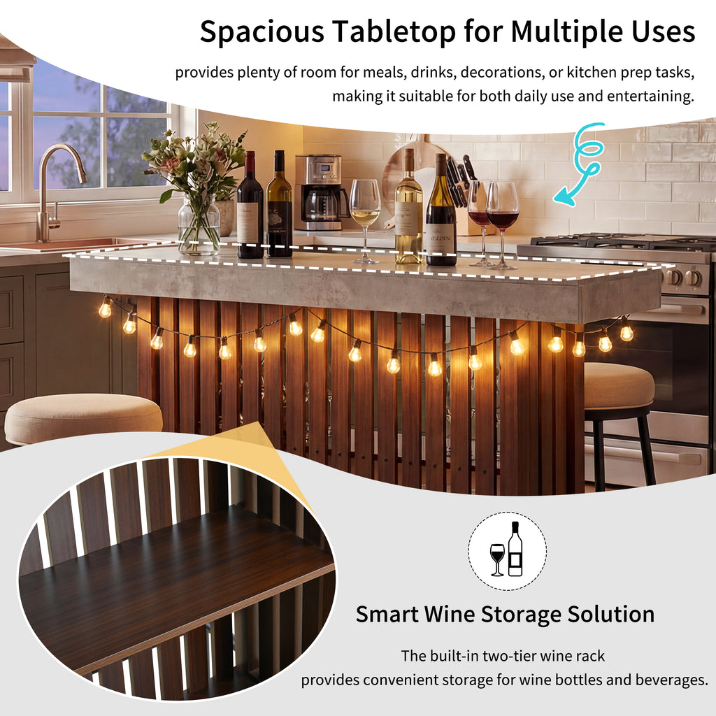 [variant:N889P427904R] 3-in-1 Dining and Bar Table with Wine Storage image 4