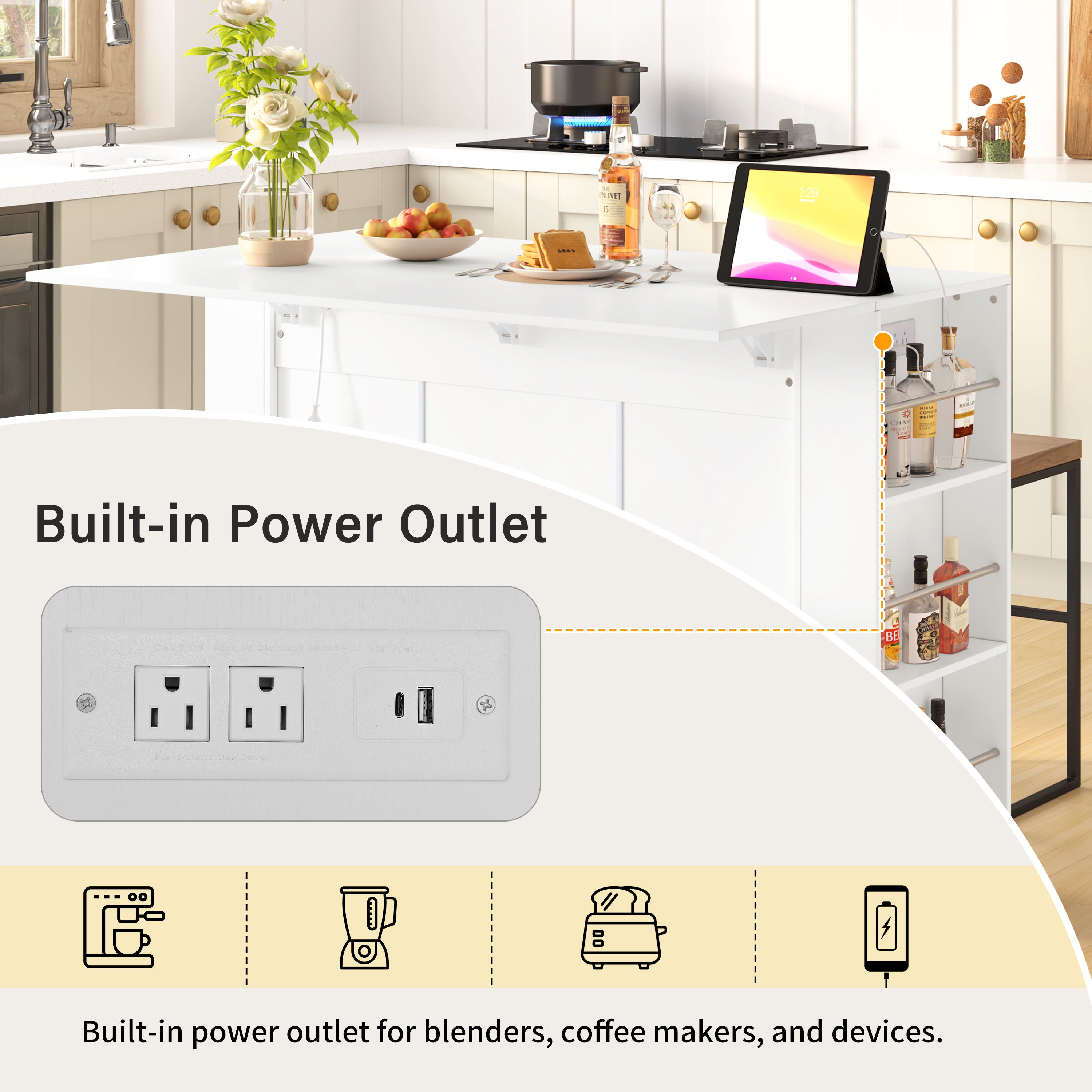 [variant:N889P443148K] Foldable-Top Bar Cabinet with Power Outlet – 47-Inch image 6