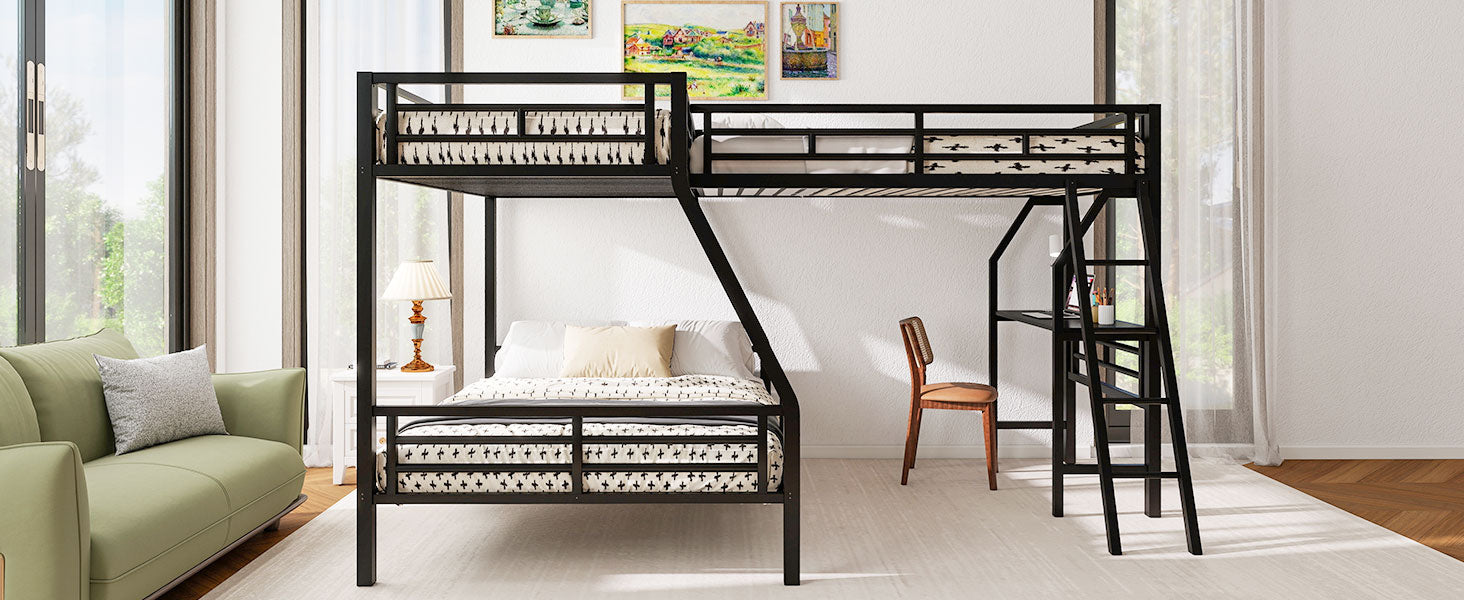 [variant:N8470000606B] Twin-over-Full Bunk and Twin Loft Bed with Desk image 7