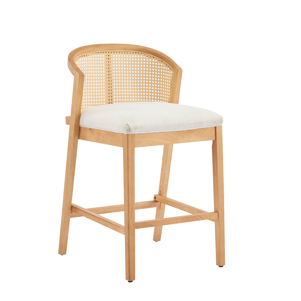 Upholstered Wood Counter Stools – Sets of 2 or 4 — [variant:N897P439502N] Beige,Natural image 5
