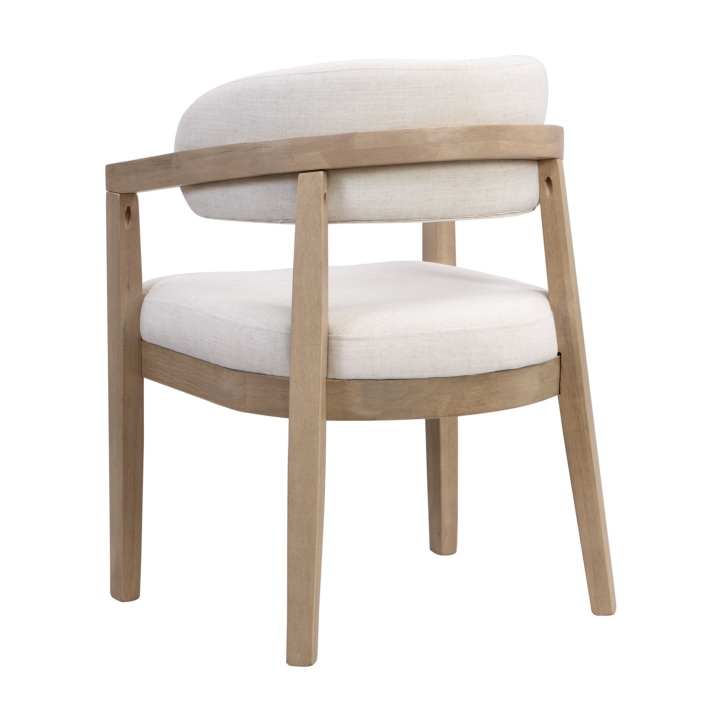 [variant:N872P357172A] Set of 2 Modern Rubberwood Dining Armchairs – Beige image 6
