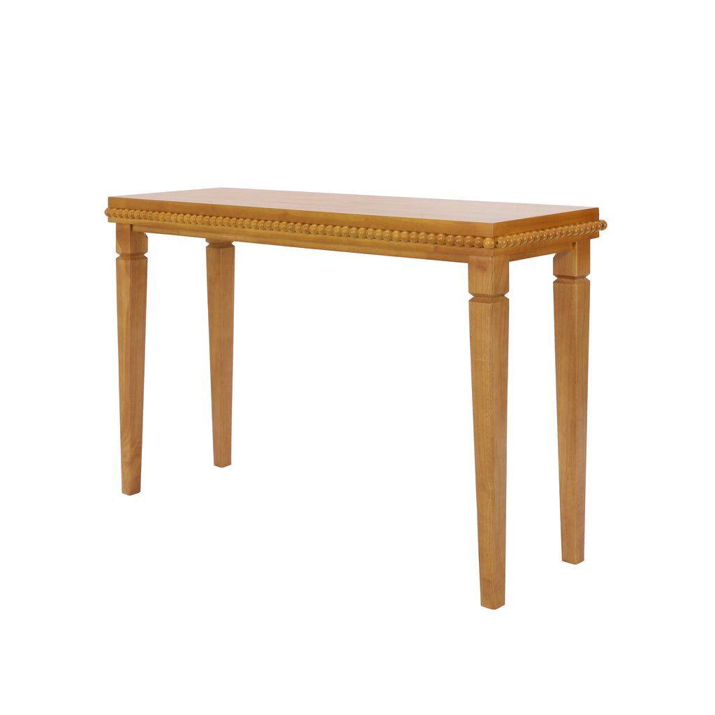 Farmhouse Console Table with Beaded Trim — [variant:N876P351928D] Natural image 6