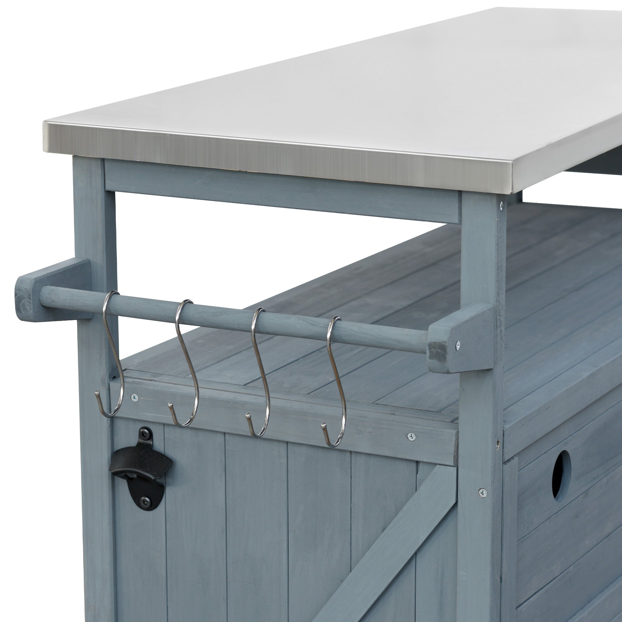 [variant:N853P386114G] Outdoor Grill Cart with Stainless Steel Top – Gray and Blue, 50.25-Inch image 26