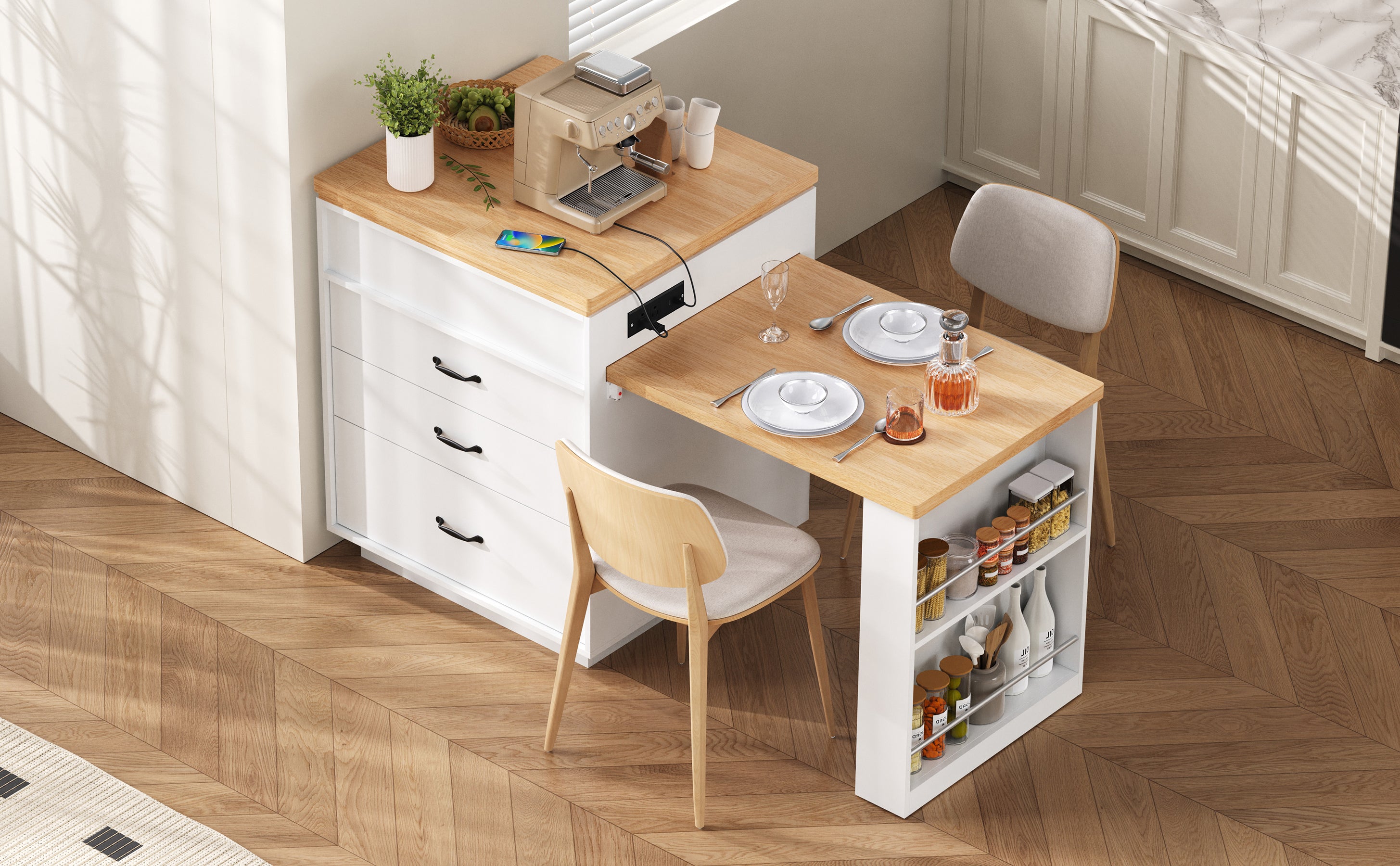 [variant:XW000036AAD-CA] Creamy White,Walnut image 5