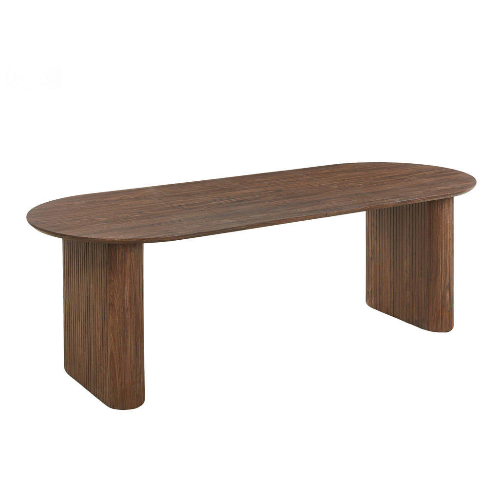 Extendable Oval Dining Table – Oak or Walnut — [variant:W3808S00002] Walnut image 9