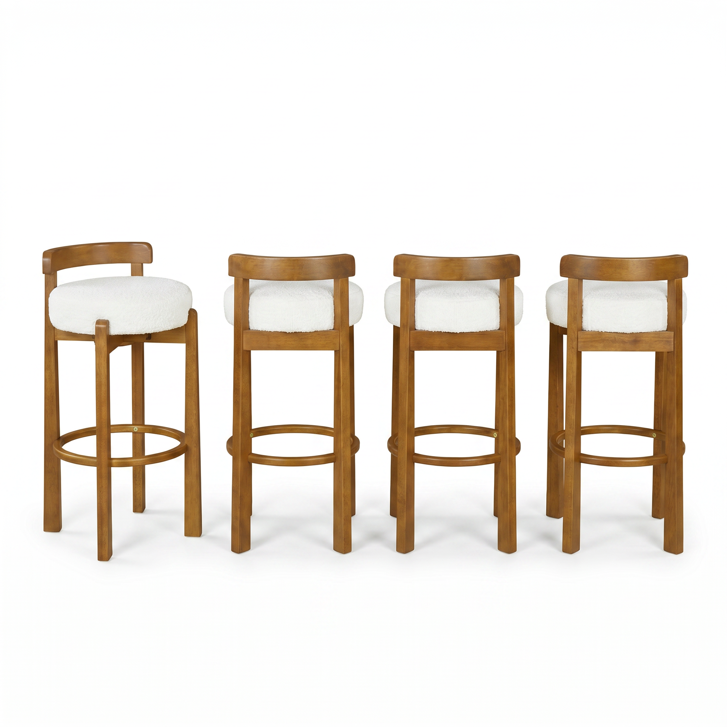 [variant:N897P443728W-S4] Elise Set of 4 Walnut Wood Bar Stools image 2