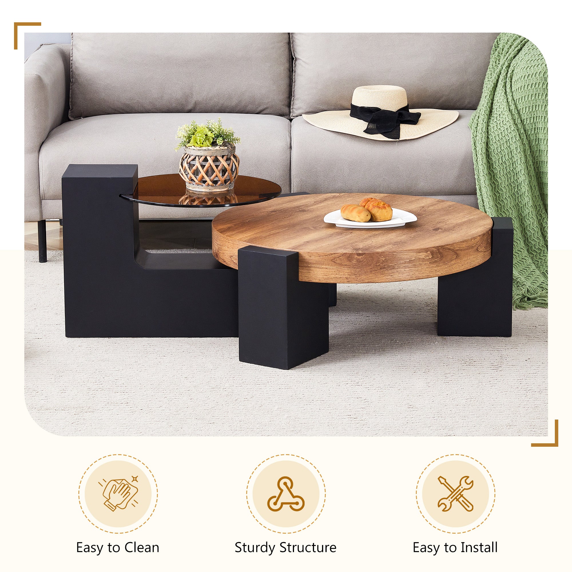 [variant:W3806P404745] Black,Wood image 5