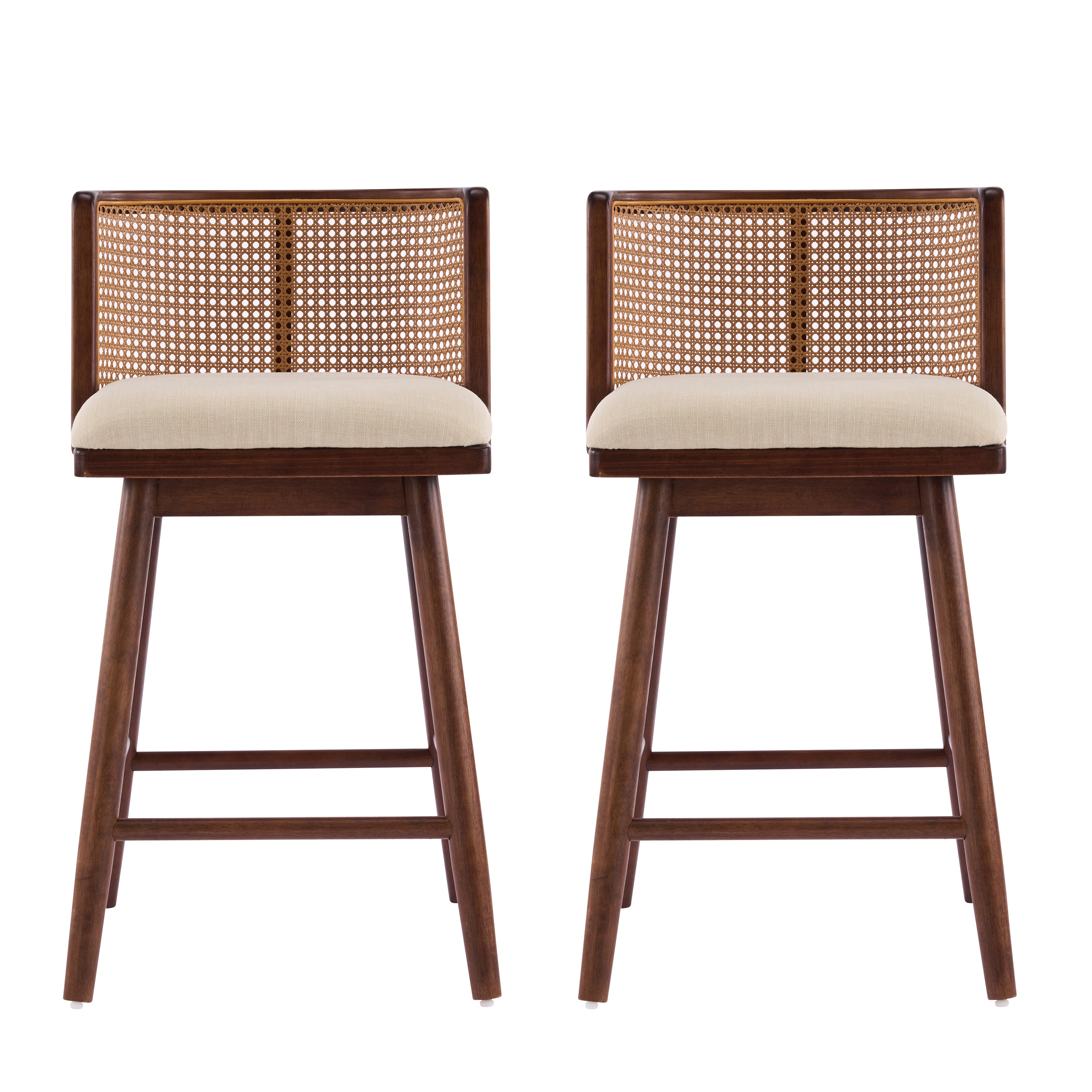 [variant:N897P439538D] Talia Rattan Counter Chairs – Set of 2 image 2