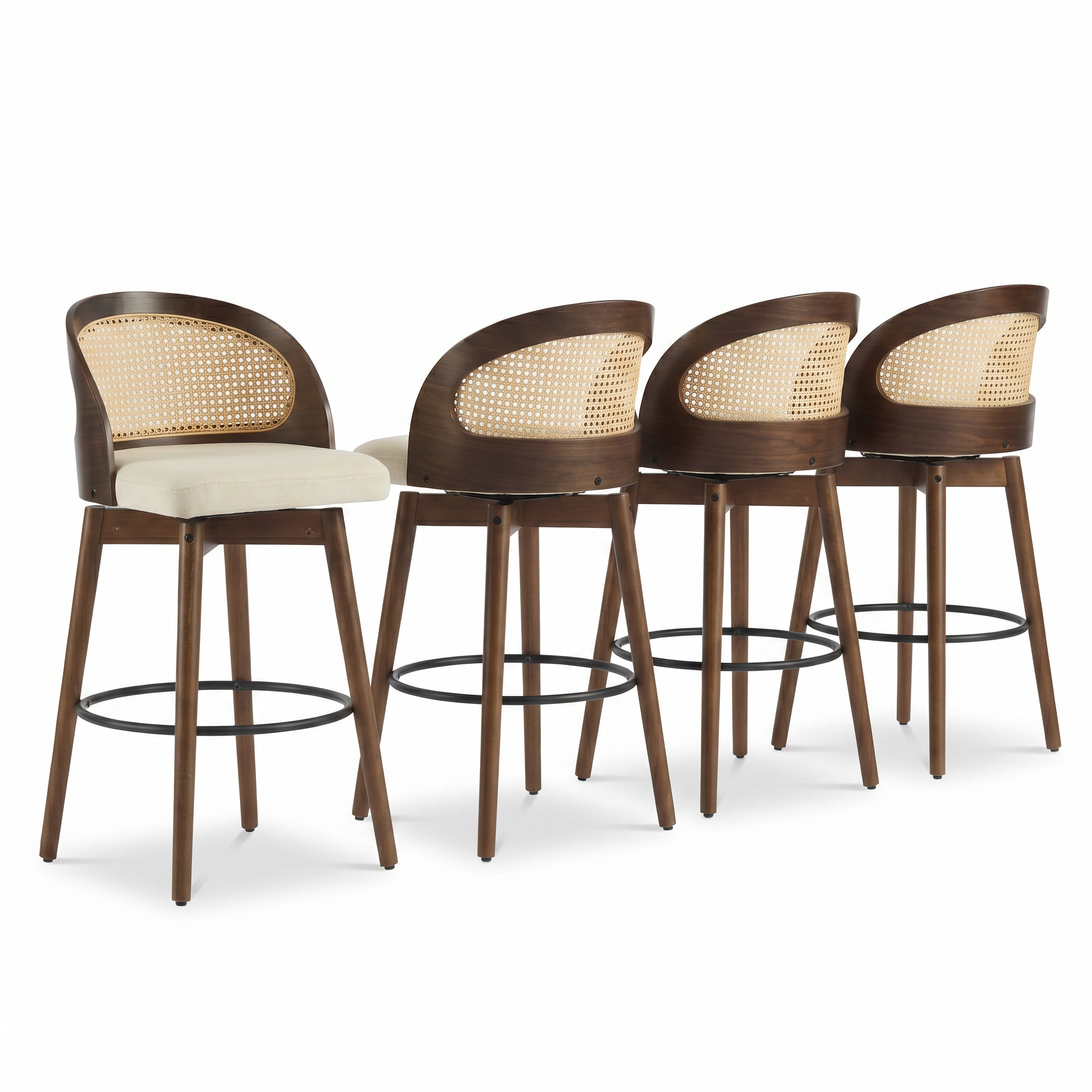 [variant:N897P439513W-S4] Como Swivel Counter Stools – Set of 4 image 2