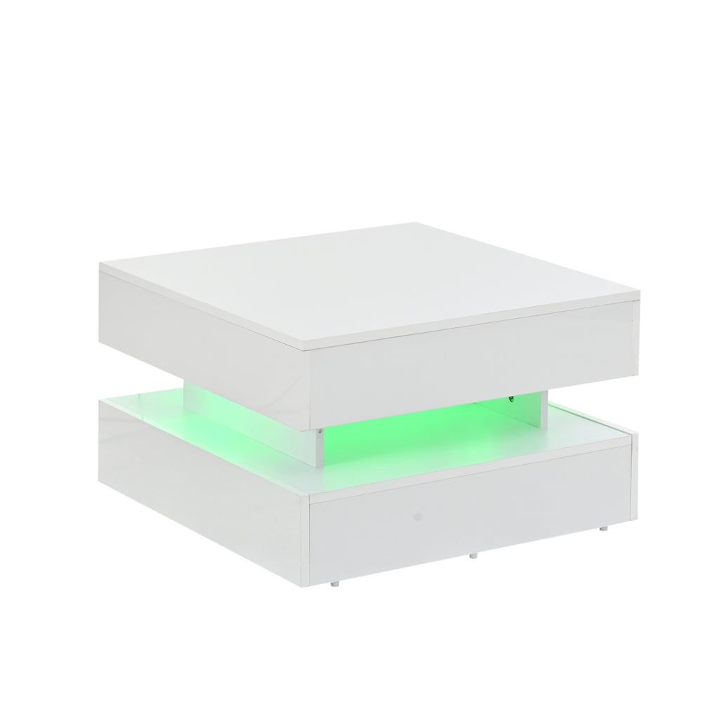 [variant:N892P407973W] White Lift-Top LED Coffee Table with 2 Drawers image 32