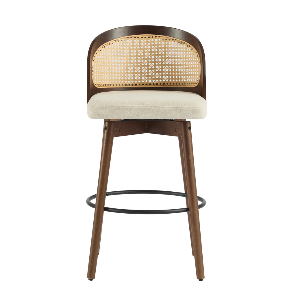 [variant:N897P439513W] Swivel Rattan-Back Counter Stools – Set of 2 image 5