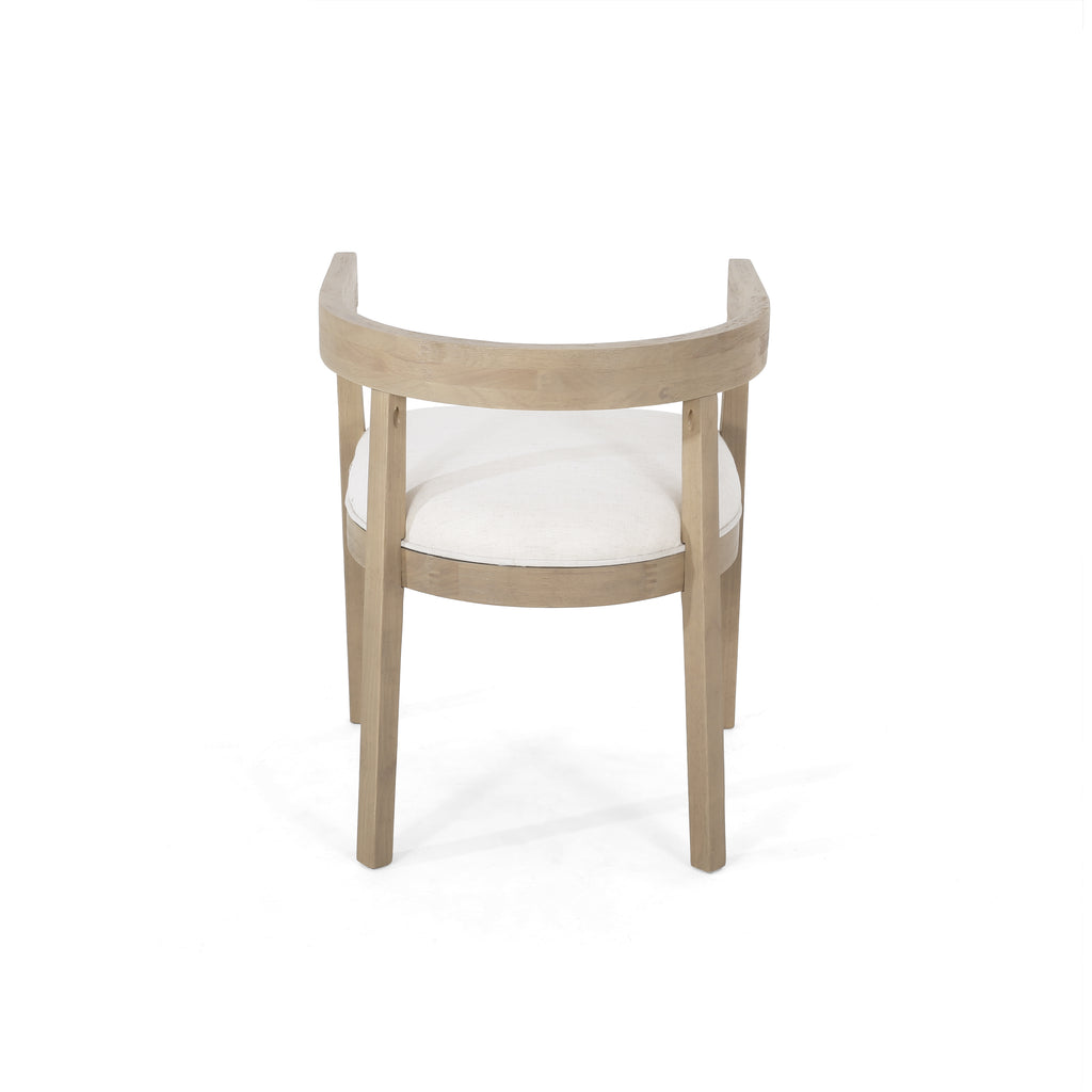 [variant:N872P268260A] Set of 2 Modern Beige Upholstered Dining Armchairs image 7