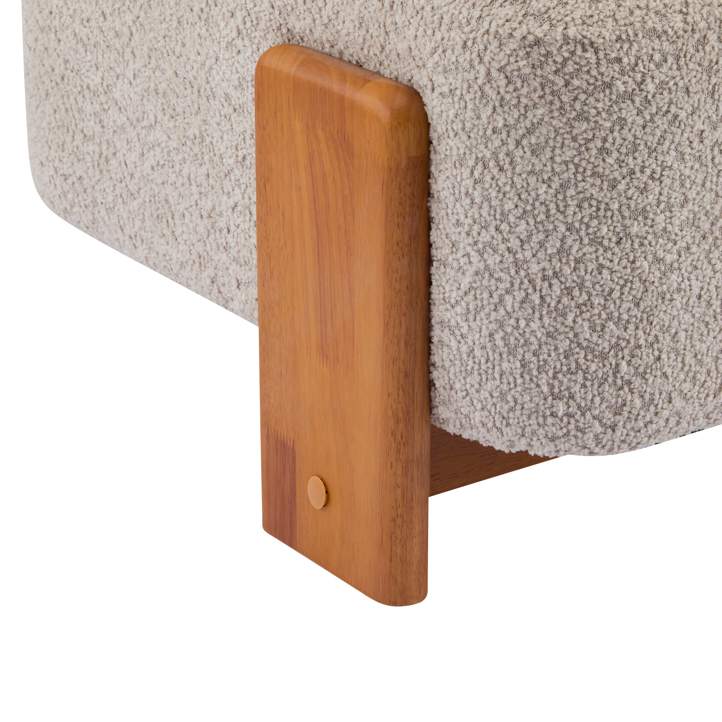 Modern Bouclé Lounge Chair — [variant:N913P495894A] Almond,Natural image 16