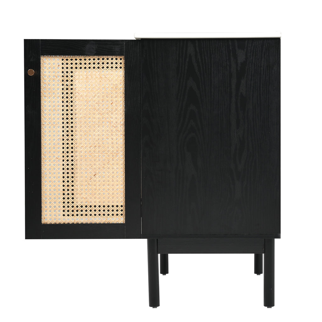 [variant:N729P285517B] Rattan-Door Bathroom Vanity with Sink – 30-Inch image 21