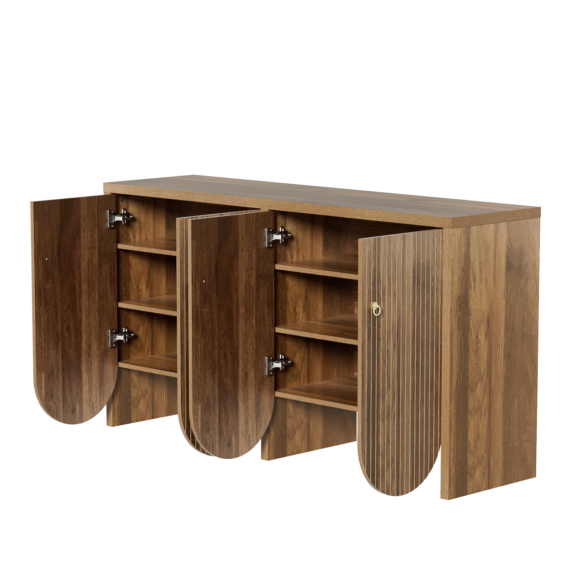 [variant:GA0002N] Fluted 4-Door Sideboard – Walnut image 19