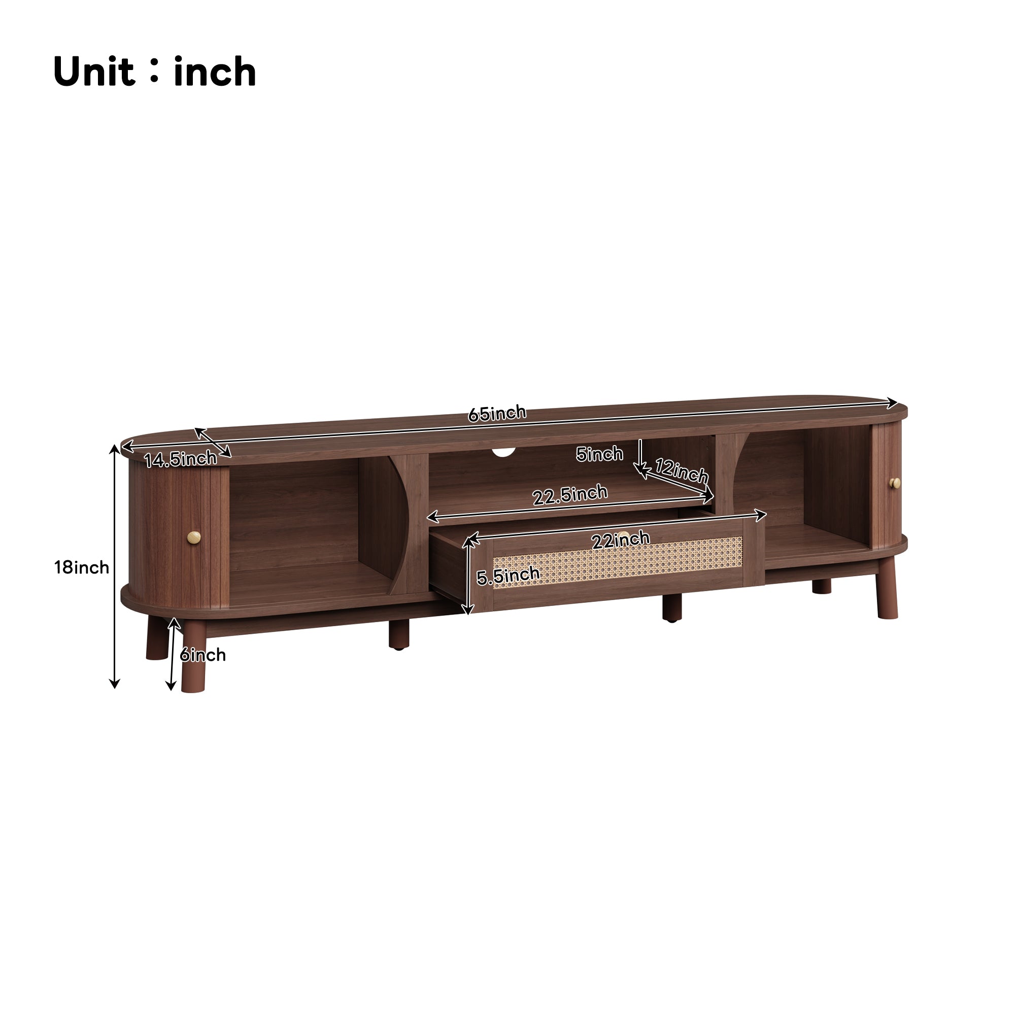 [variant:N875P278398N] Rattan TV Stand with Sliding Door – 65-Inch image 6