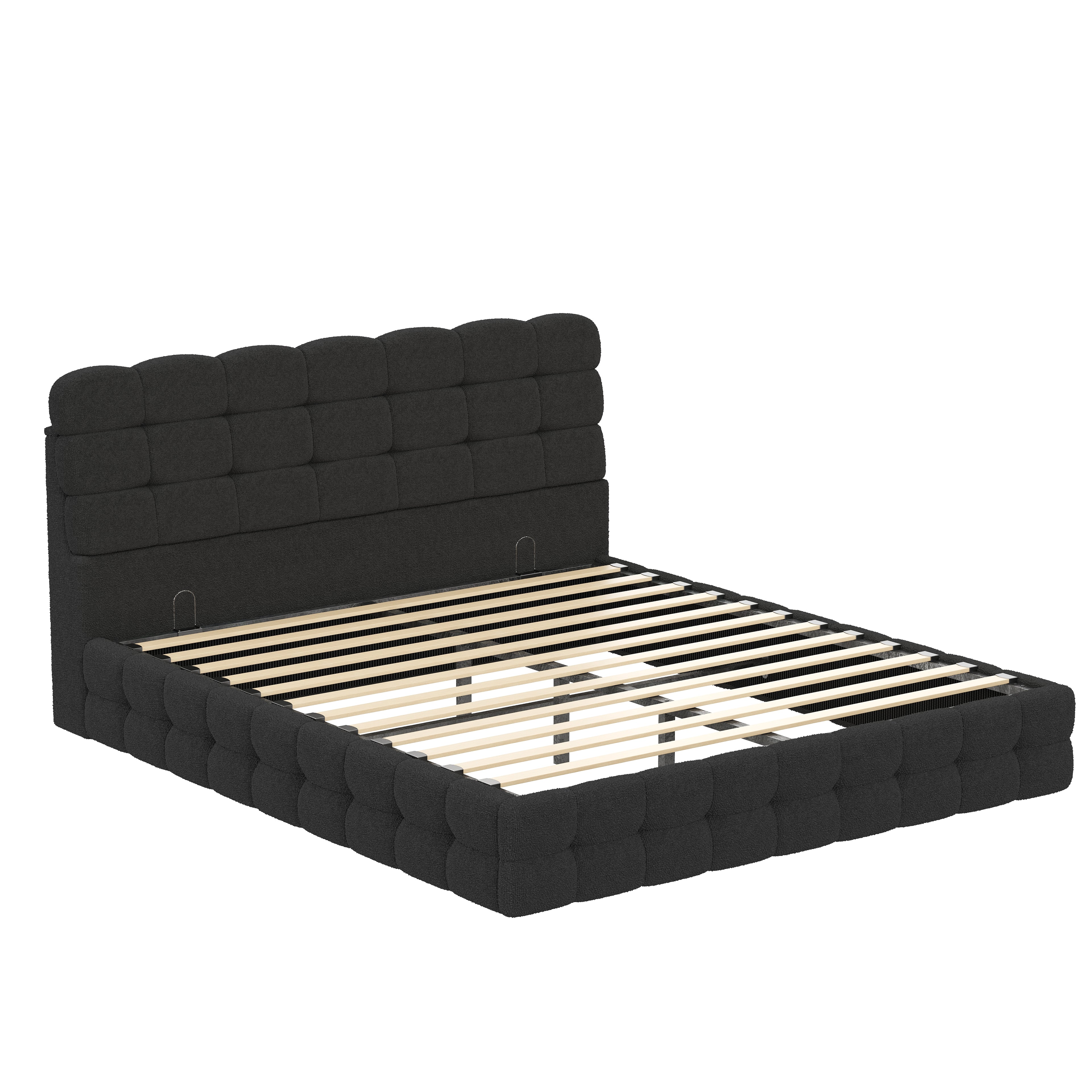 [variant:HS451572AAB] Queen Hydraulic Lift Storage Bed – Black image 15