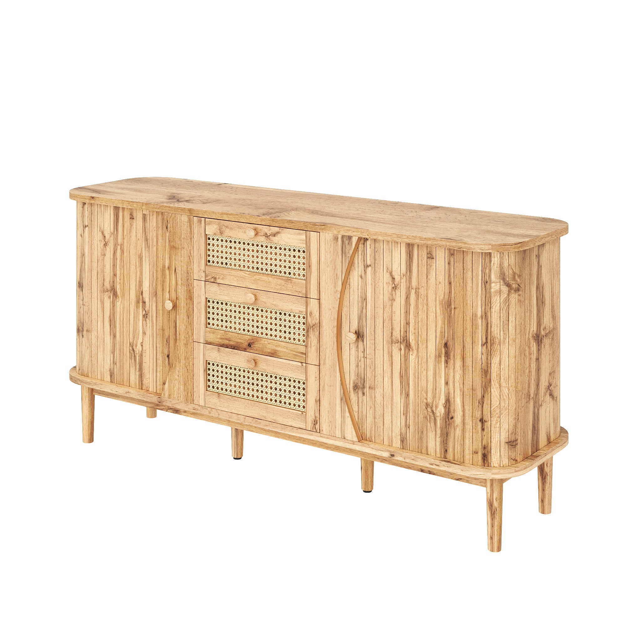 [variant:GA0005O] Rattan Sliding-Door Sideboard – Wood Tone image 18