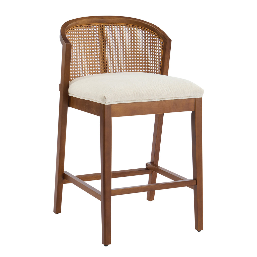 Upholstered Wood Counter Stools – Sets of 2 or 4 — [variant:N897P439502W-S4] Beige,Walnut image 6