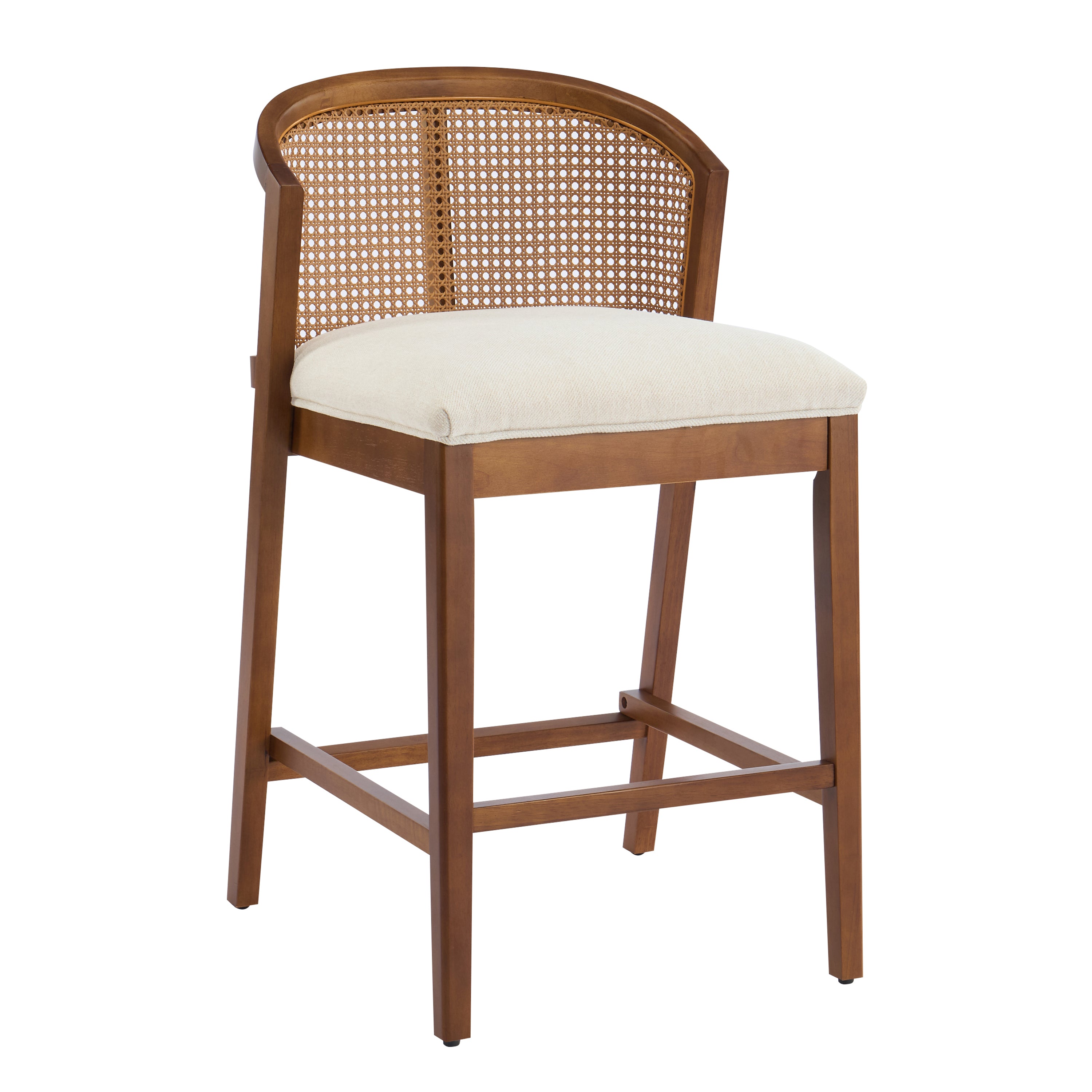 Upholstered Wood Counter Stools – Sets of 2 or 4 — [variant:N897P439502W-S4] Beige,Walnut image 6