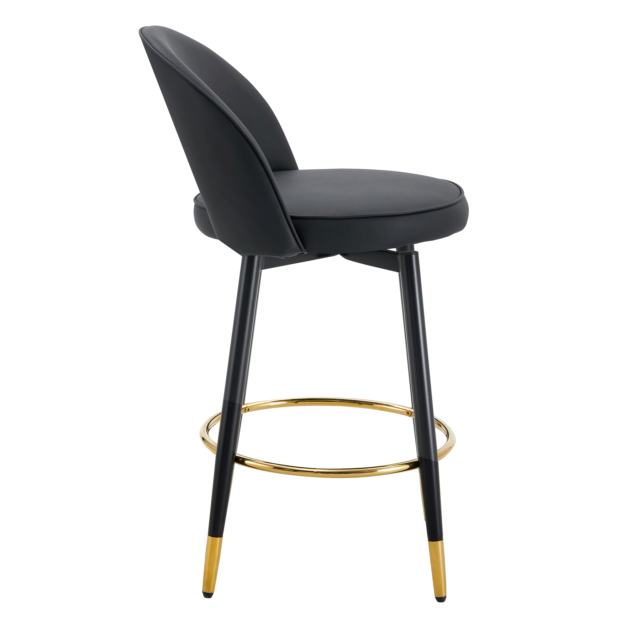 [variant:W3806P404776] 360° Swivel PU Leather Bar Stools – Set of 2 image 24