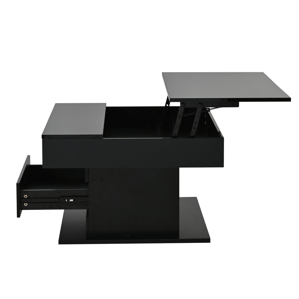 [variant:N892P423296B] Black 360° Rotating Lift-Top Coffee Table image 31