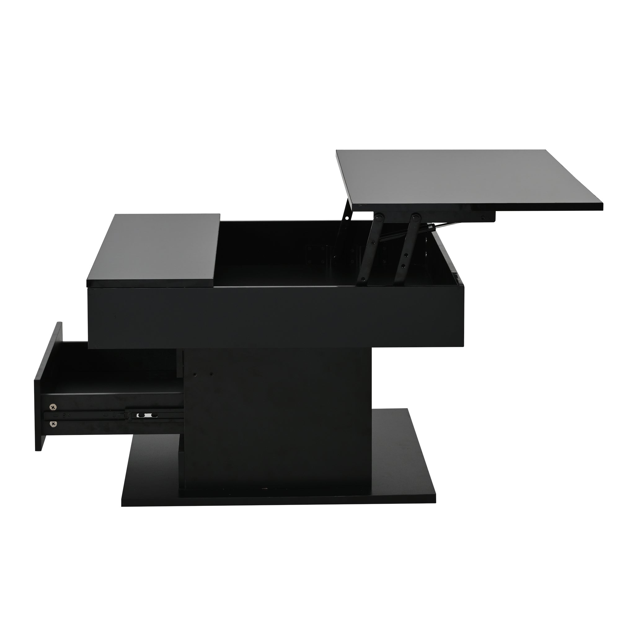 [variant:N892P423296B] Black 360° Rotating Lift-Top Coffee Table image 31