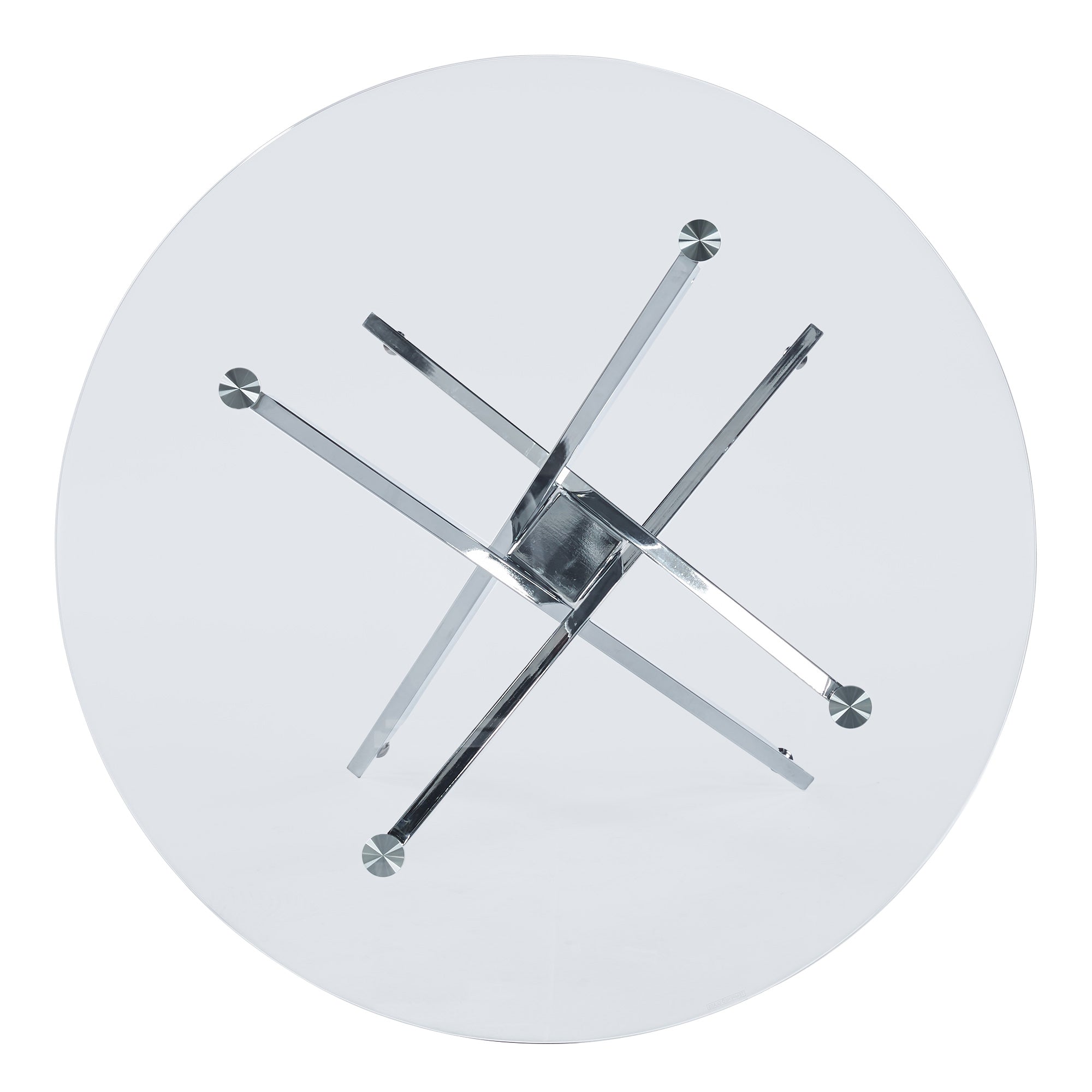 Glass Dining Table – Square or Round — [variant:W3808P395783] Chrome – W3808P395783 image 9