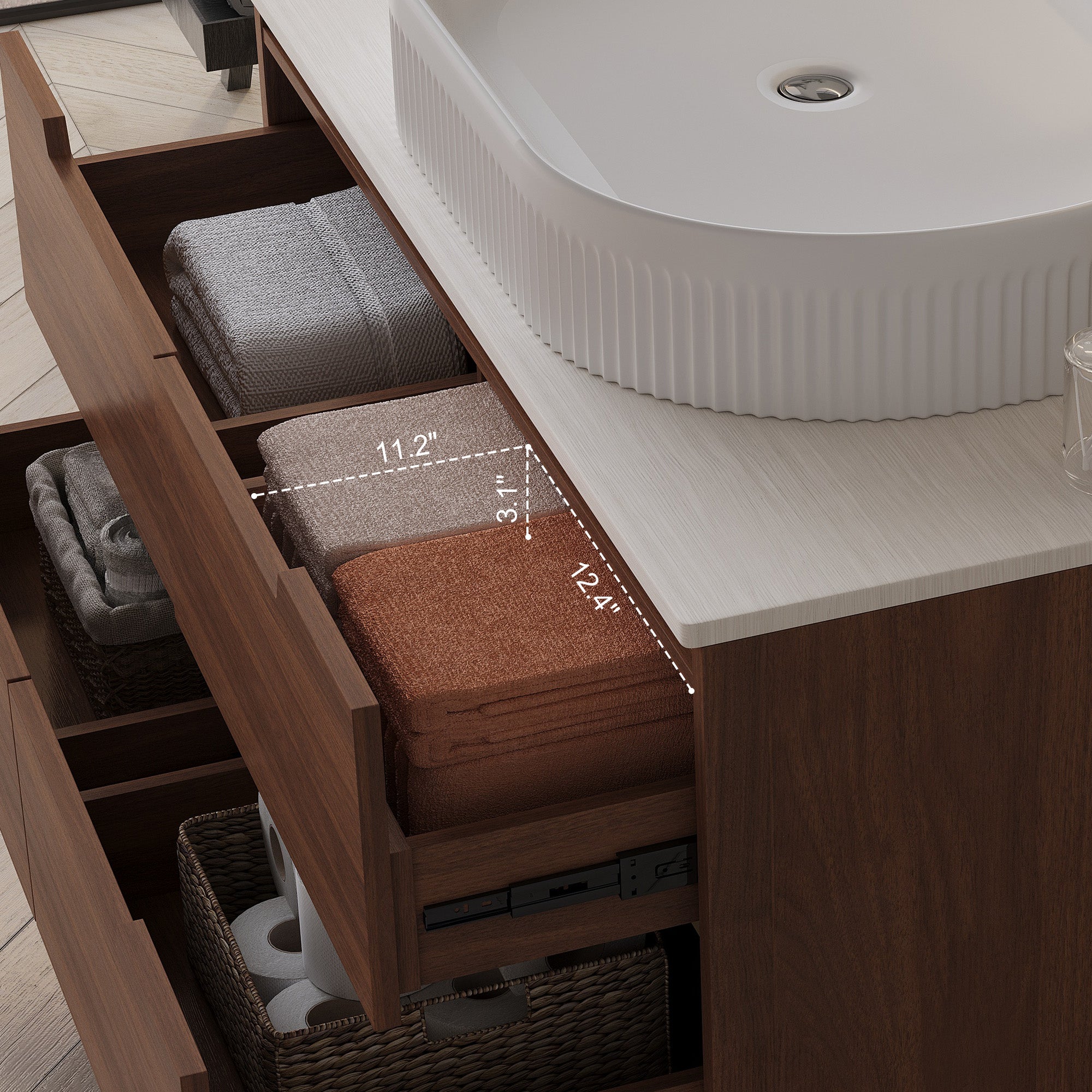 [variant:W5307S00009] Bathroom Vanity with Integrated Ceramic Sink – 36-Inch image 12