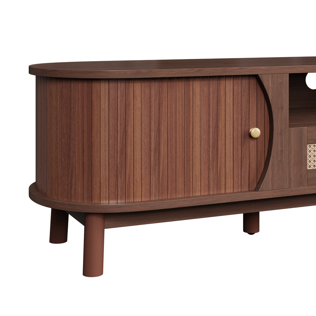 [variant:GA725398N] Walnut TV Stand and Coffee Table Set image 3