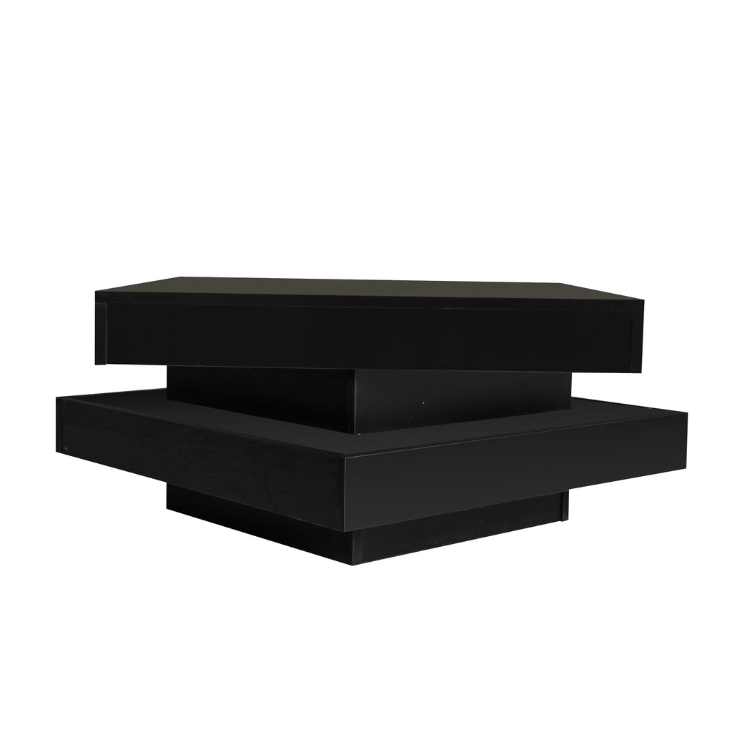 [variant:N892P423297B] Square High-Gloss LED Coffee Table with Rotating Top image 33