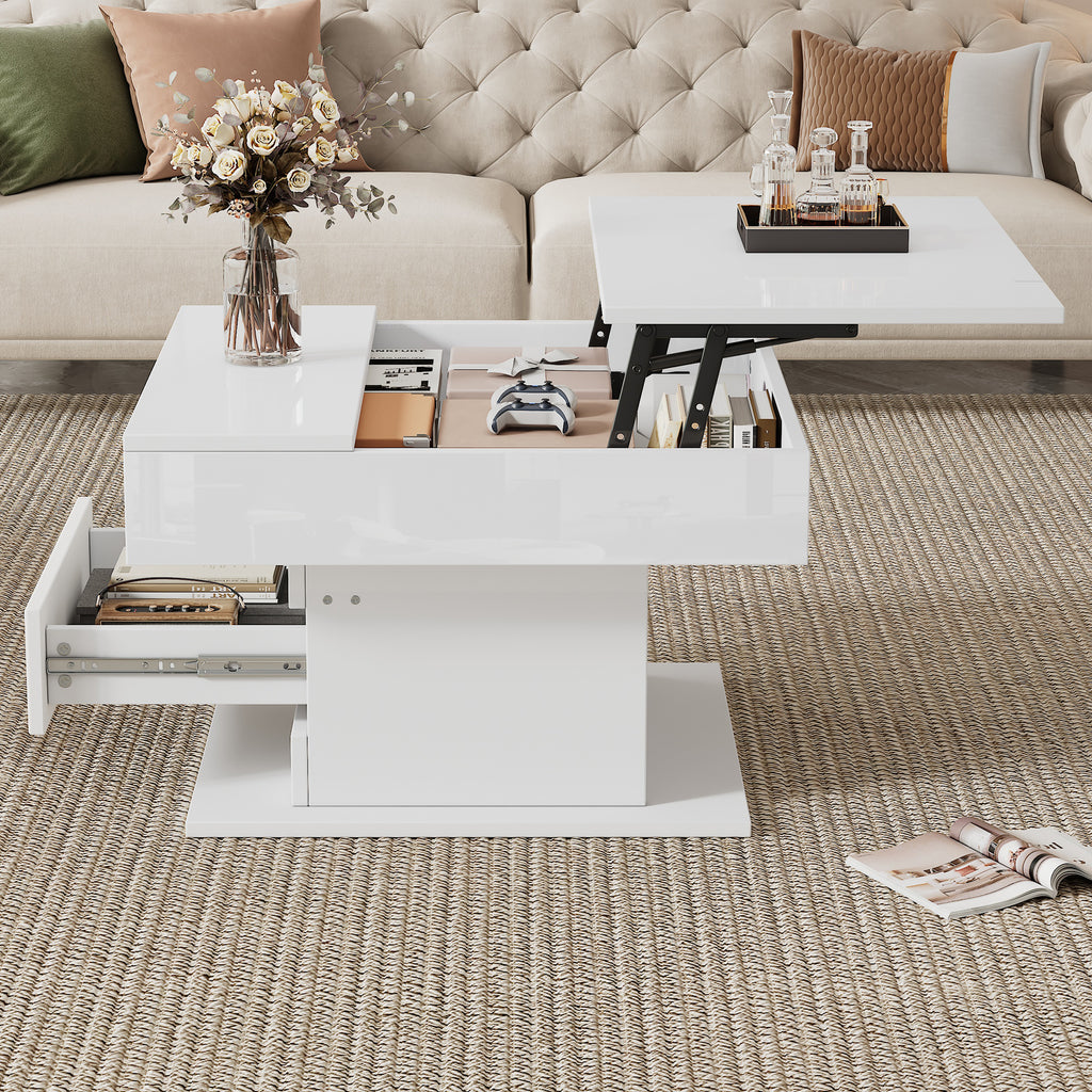 [variant:N892P423296W] 360° Rotating Lift-Top Coffee Table with Drawer image 23