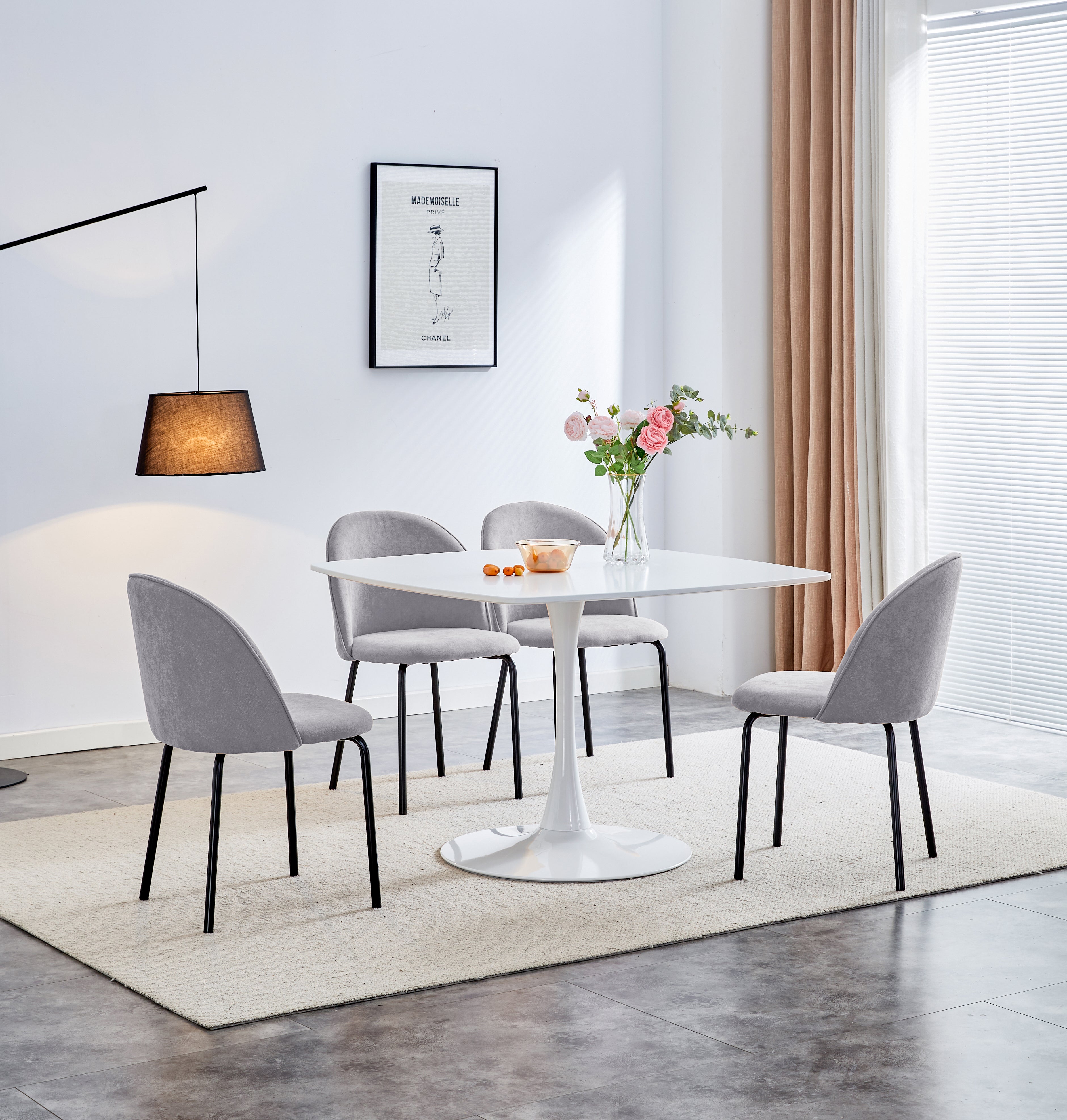 [variant:W3808P403942] Set of 2 Gray Dining Chairs image 4
