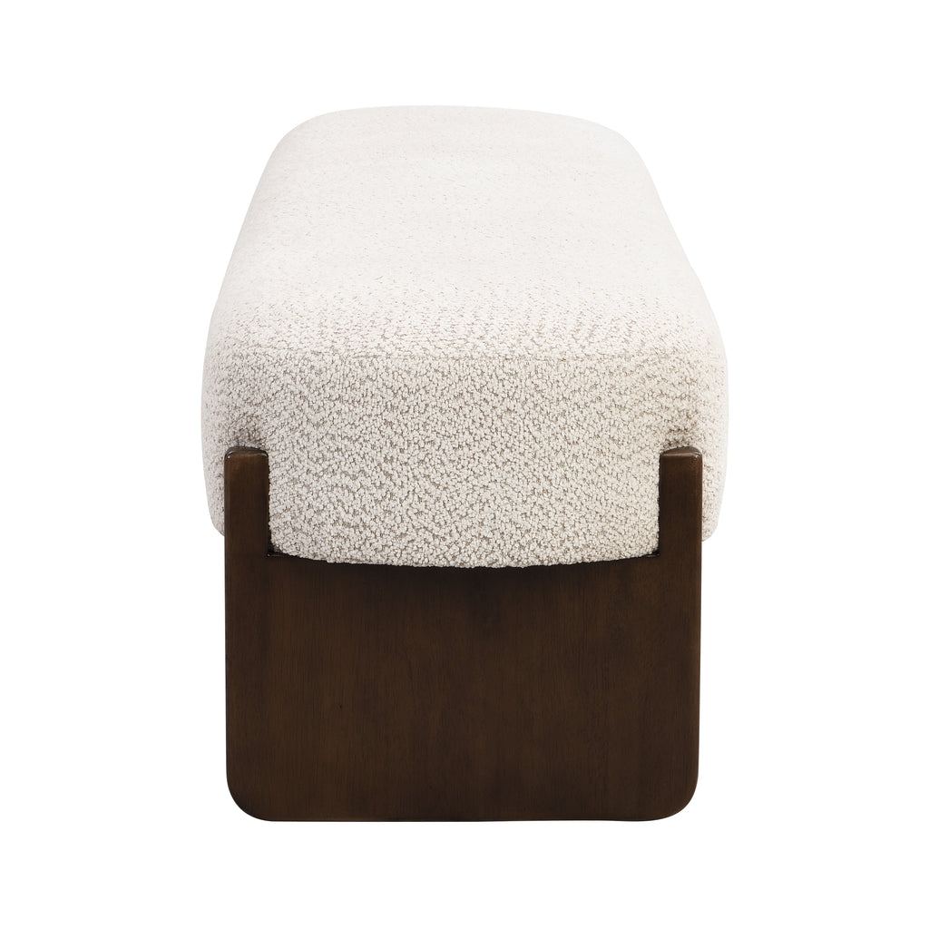 [variant:N891P440167D] Bouclé Bench Ottoman – Beige image 6