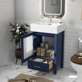[variant:WF324691AAC] Compact Bathroom Vanity with Ceramic Sink – 20-Inch – Blue image 1