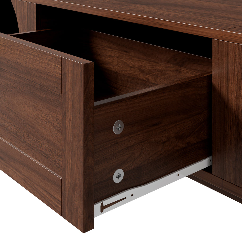 [variant:N875P452044N] Walnut TV Stand with Sliding Doors – 67-Inch image 17