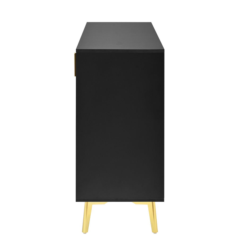 [variant:GA0021S] 4-Door Sideboard with 4 Drawers – Black and Gold image 27