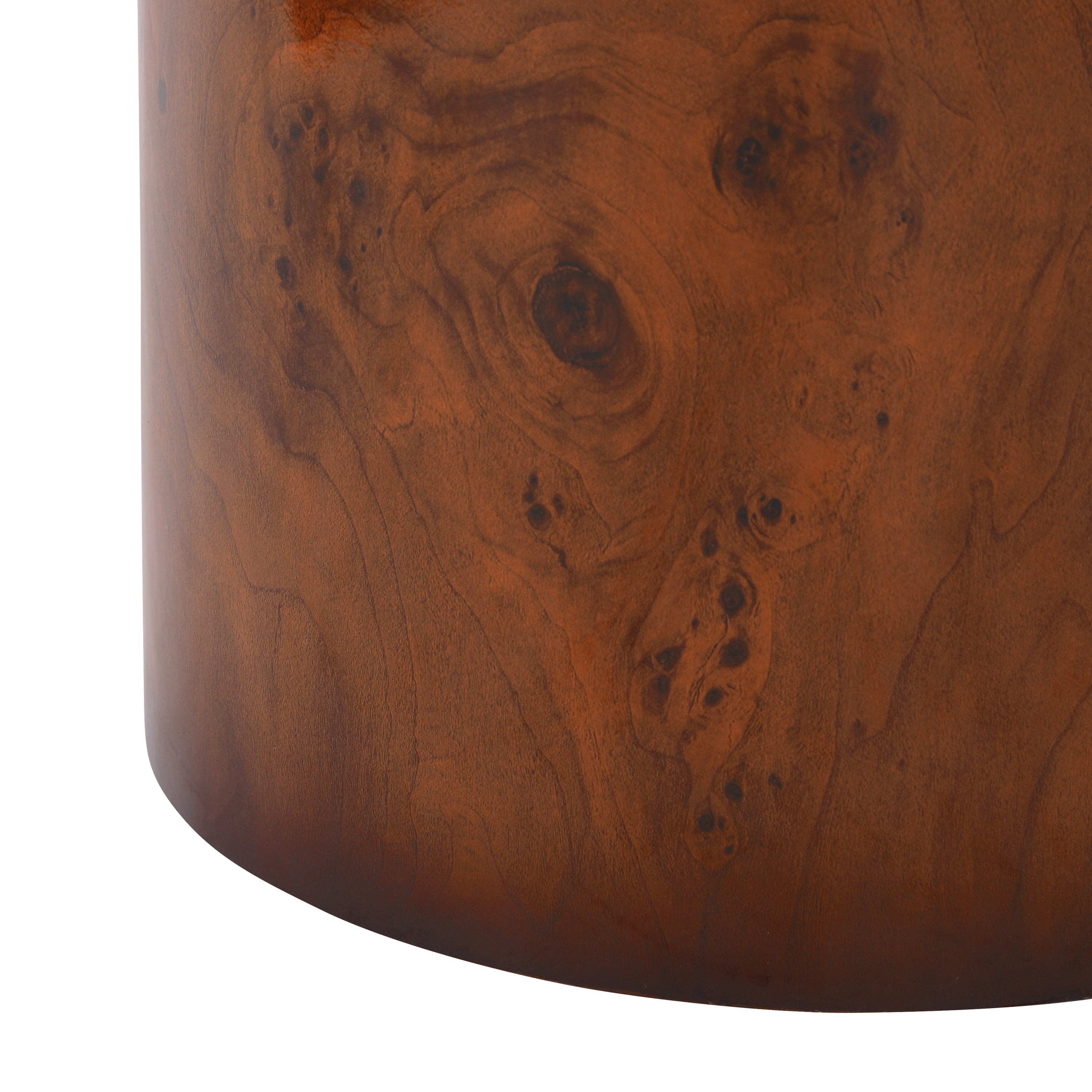 [variant:N872P426800T] Set of 2 Round Burl Veneer Nesting Tables image 7