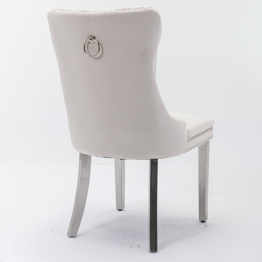 [variant:W5755P474574] Tufted Velvet Dining Chairs – Set of 2 image 5