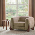 [variant:N898P444017D] Bouclé Wood-Frame Armchair image 1
