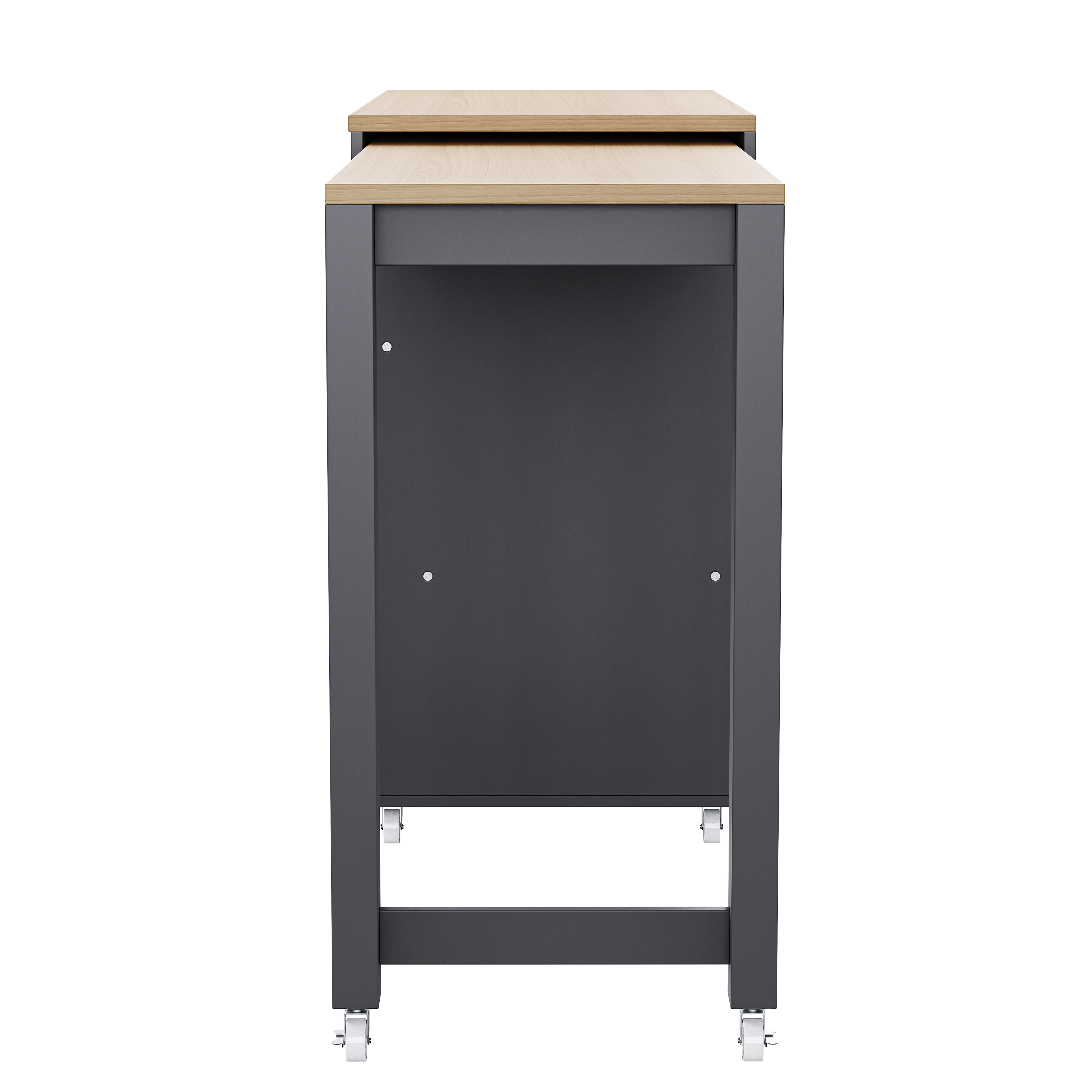 [variant:N853P386264G] Extendable Rolling Kitchen Island with Dining Table – Gray, 74.5-Inch image 39