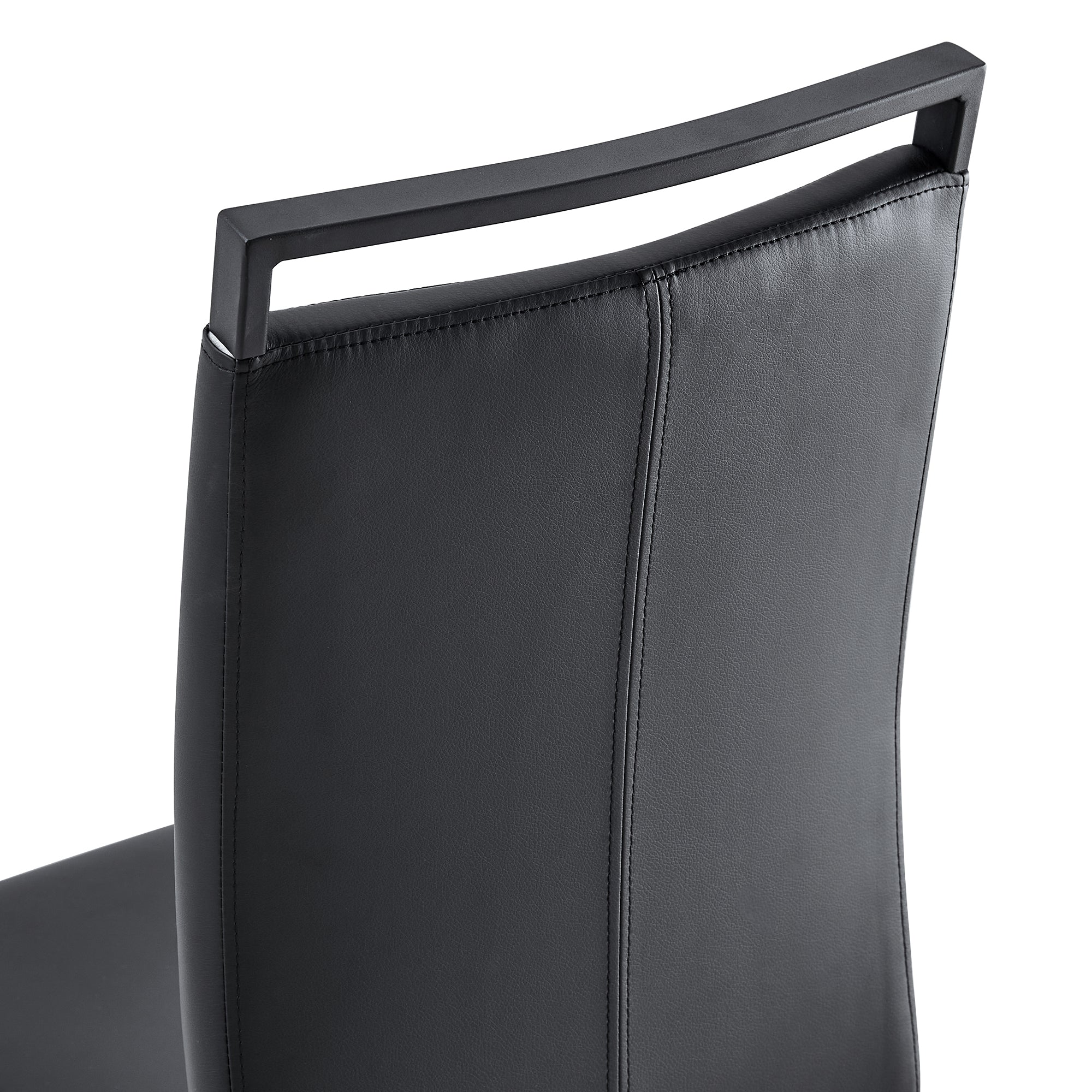 [variant:W3806P404689] Set of 2 Black PU Leather Dining Chairs image 17