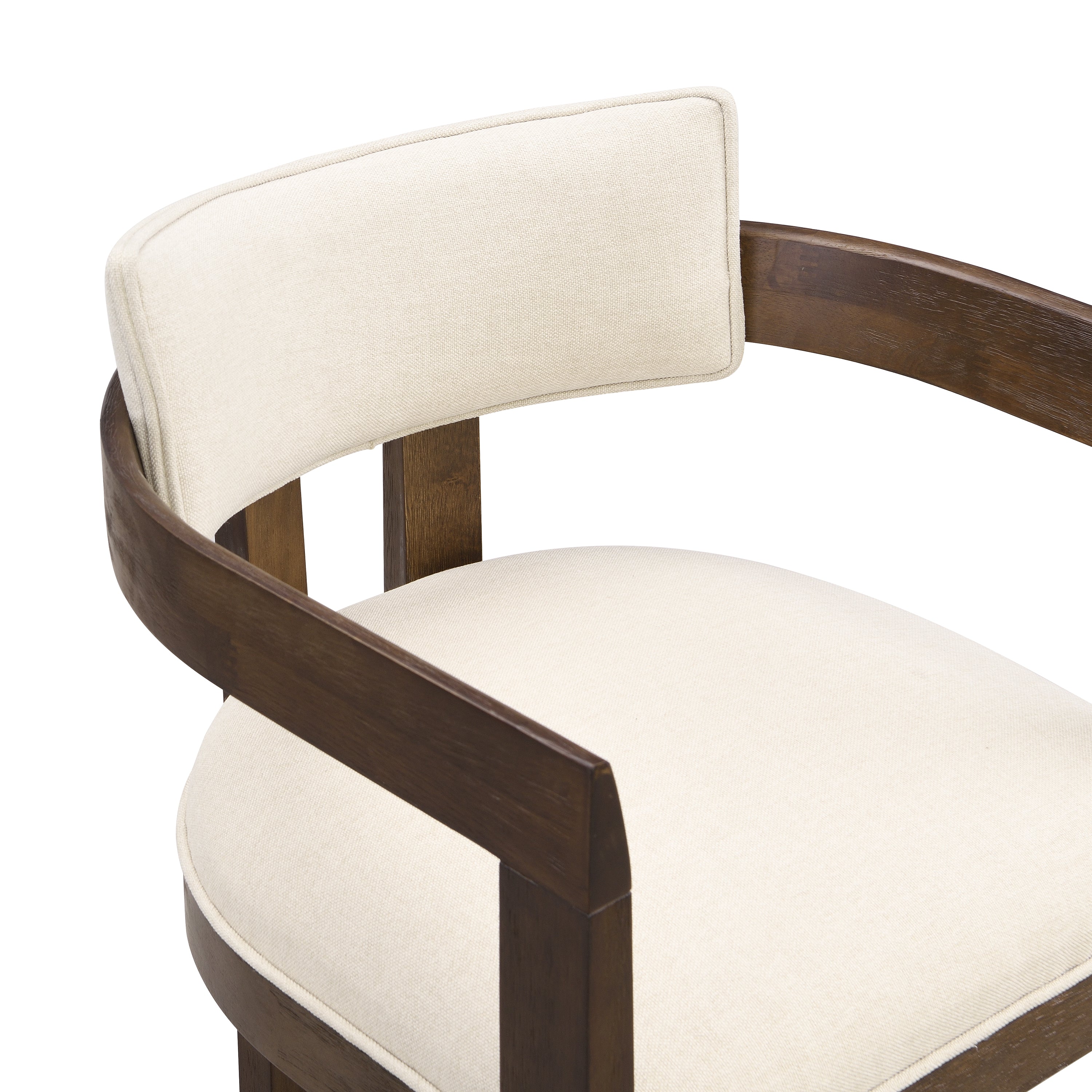 Set of 2 Upholstered Counter Stools — [variant:N872P375625T] Beige,Walnut image 10